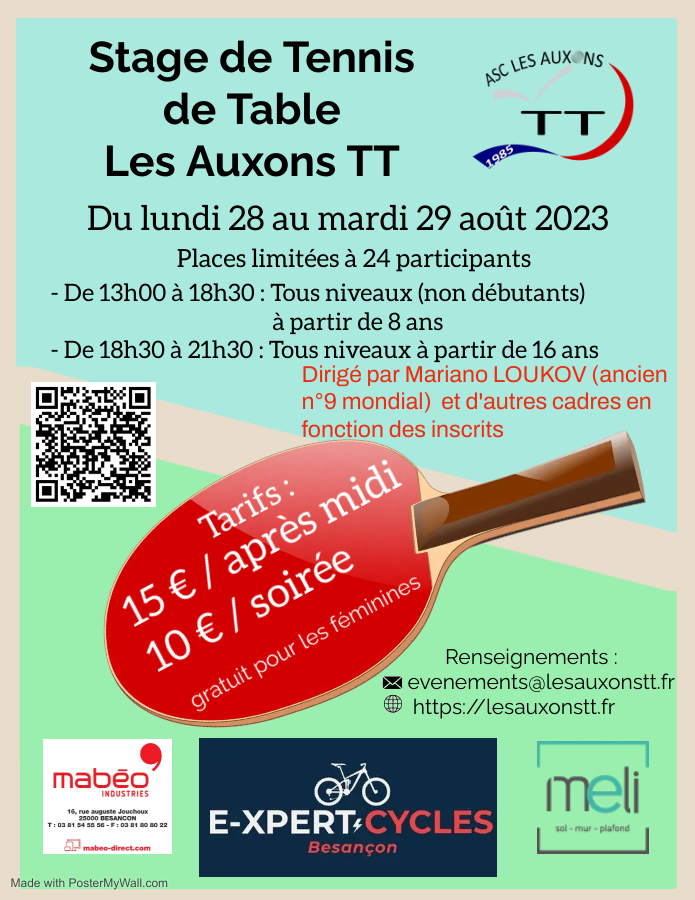 You are currently viewing Stage Les Auxons TT du lundi 28 au mardi 29 août 2023
